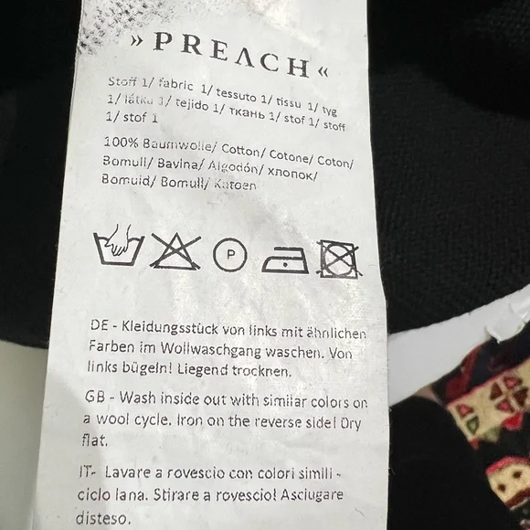 PREACH Italy Draped Cowl Neck Zip Dress Black Size L Avant Garde Made in Italy - Picture 6 of 16